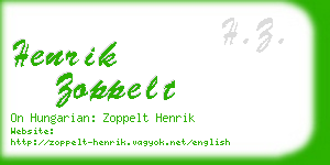 henrik zoppelt business card